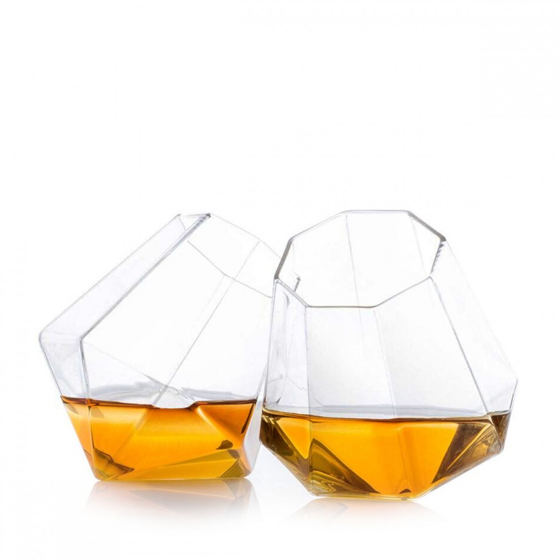 LANFULA Vaso de Whisky 4 Piezas Copas de Whisky Cristal Sin Plomo 210 ml Hermosa Caja de Regalo 