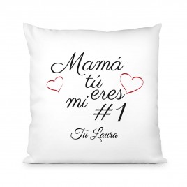 Cojín "Mama tú eres mi #1"-Personalizable