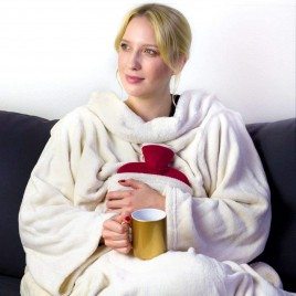 Hugz - la manta con mangas - Vainilla - con la personalización