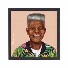 Cuadro Hipstory Art - "Nelson Mandela" como Hipster (50 * 50 cm)