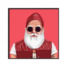 Cuadro Hipstory Art - "Santa Claus " como Hipster (50 * 50 cm)