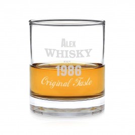 Vaso de whisky con grabado personalizado y muy original 2