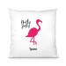 Cojin personalizable "Holly Jolly Flamingo"