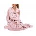 Hugz - la manta con mangas - rosa - con la personalización